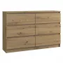 Cassettiera Top e shop M6 120 ARTISAN, effetto rovere, 6 cassetti, 1200×300×770 mm