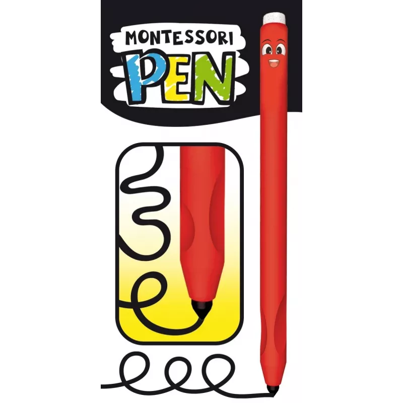 Set didattico Montessori penna scuola di scrittura con 18 tavole