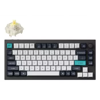 Tastiera meccanica Keychron Q1 Max 75% con Banana Switches, Carbon Black