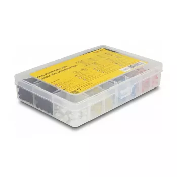 Set di guaine termorestringenti DeLOCK 308 pezzi nero multicolore poliolefina