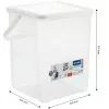 Contenitore per detersivo in plastica Rotho Basic 9 L modello 1770101100RP, bianco, coperchio, foro per appendere
