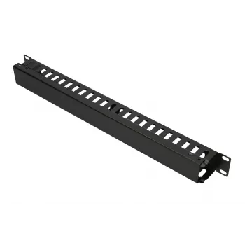 Pannello di gestione cavi Extralink con coperchio in metallo nero metallo 48,3 cm