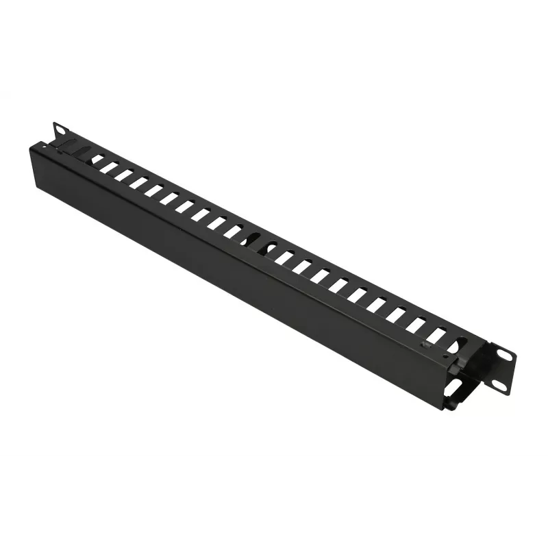 Extralink EX.9700 organizzatore cavi 1U 19" con coperchio in metallo, nero