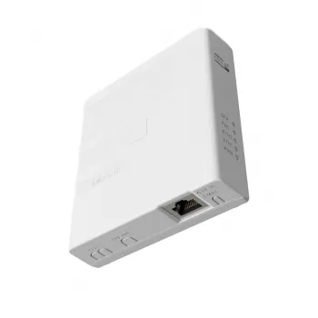 Iniettore PoE MikroTik GPEN21 con SFP, Gigabit Ethernet (10/100/1000 Mbps), ingresso 12–57 V DC, bianco