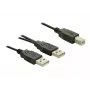 Cavo USB DeLOCK USB-B/USB-A 1 m nero