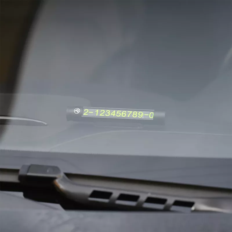 Disco orario di parcheggio Tellur TLL171251 – nero metallizzato, mostra due numeri di telefono
