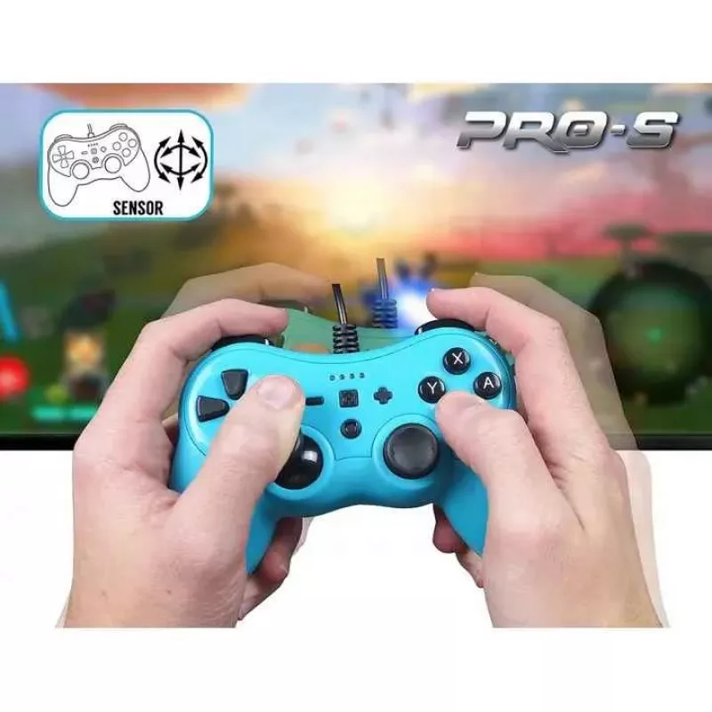 Controller con filo SUBSONIC SA5488-1 Neon Blue — per Nintendo Switch, connessione con filo