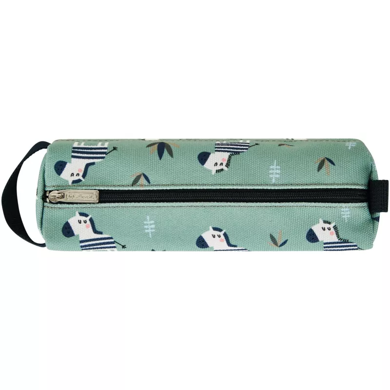 Astuccio morbido Herlitz Quattro Crazy Zebra poliestere nero verde bianco 215x70x80 mm