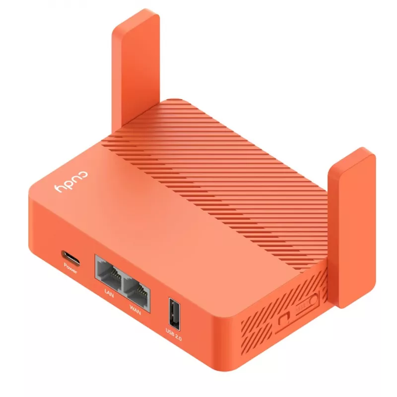 Router portatile Cudy AC1200 (TR1200) – arancione, alimentazione a rete, 1x RJ-45 LAN/WAN, USB 2.0