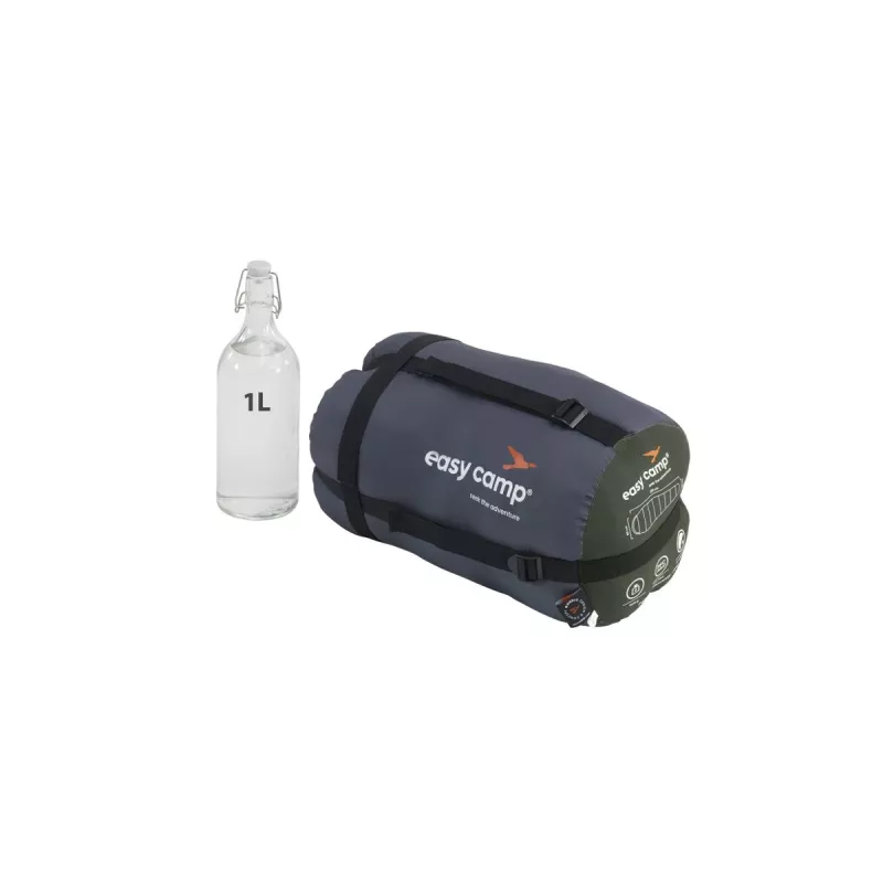 Sacco a pelo easy camp Falcon III a mummia -4°C, poliestere, verde, taglia M