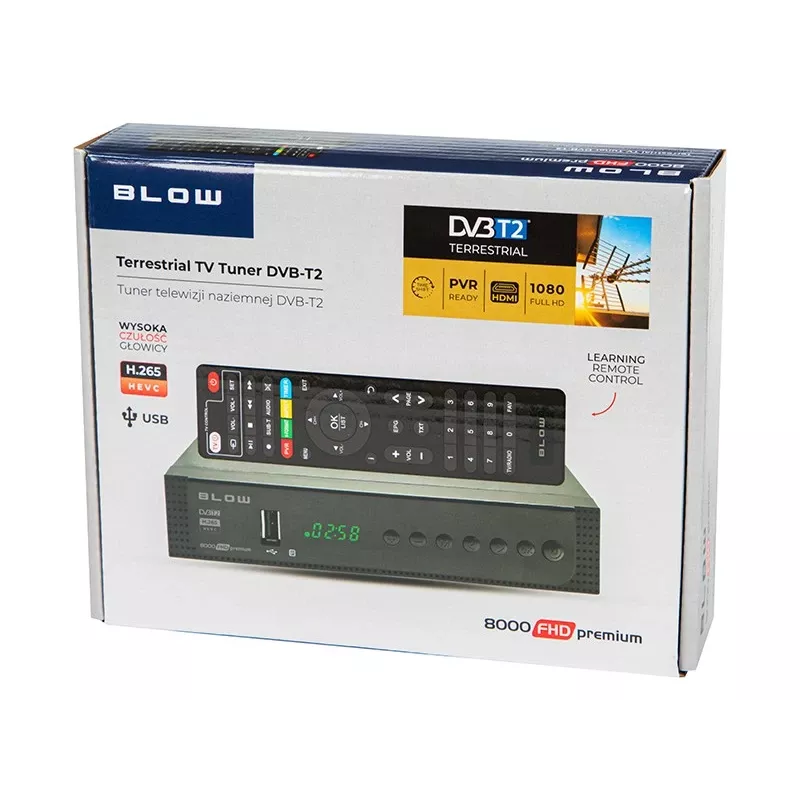 77-039# Decoder Tuner Dvb-t2 Blow 8000fhd Premium