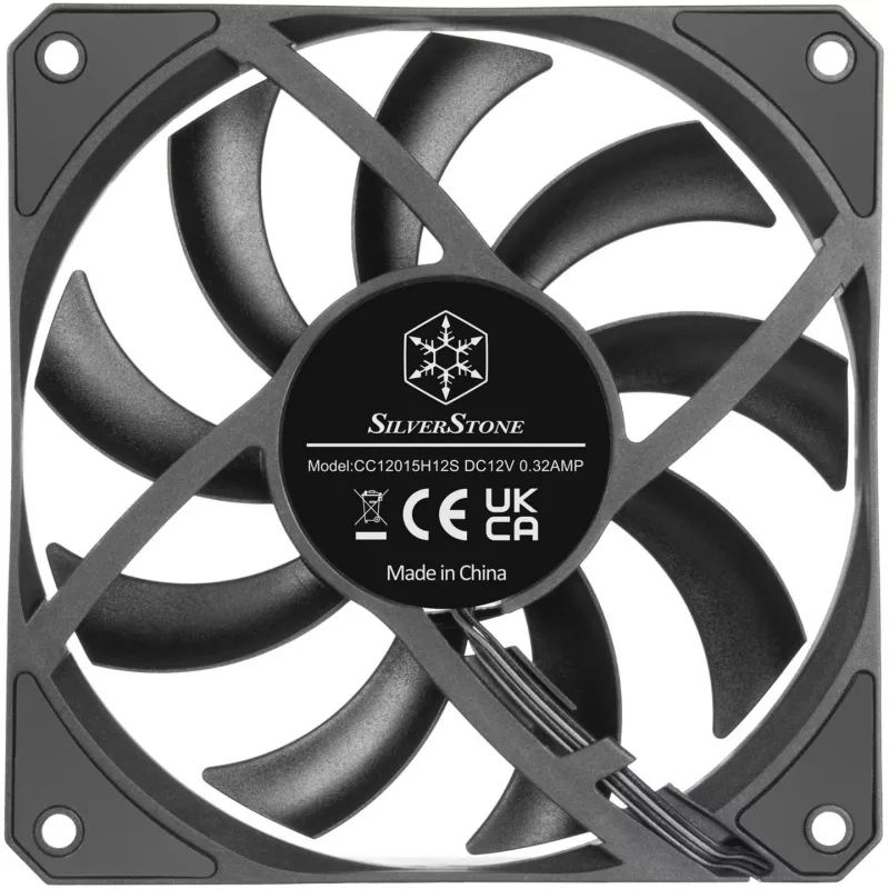 Ventola per case SILVERSTONE SST-AS120B 120mm nero trasparente, 3-Pin