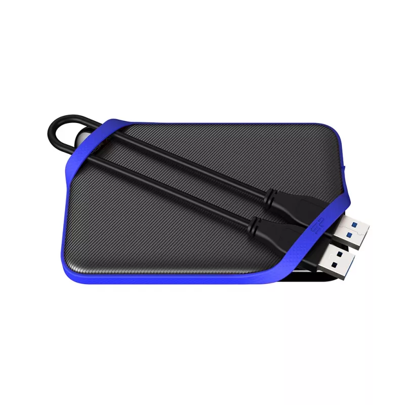 Disco rigido esterno Silicon Power A62S 2TB, USB Type-A 3.2 Gen 1, blu/nero