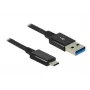 DeLOCK Premium - cavo USB - USB Type-C 24 pin (M) - a - USB Type-A 9 pin (M) - 1,0 m (USB 3.1 Gen2) - nero (83983)