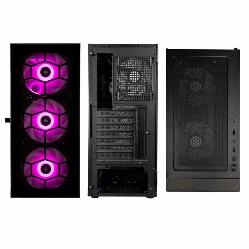 Kolink Observatory HF Glass ARGB Midi-Tower - nero