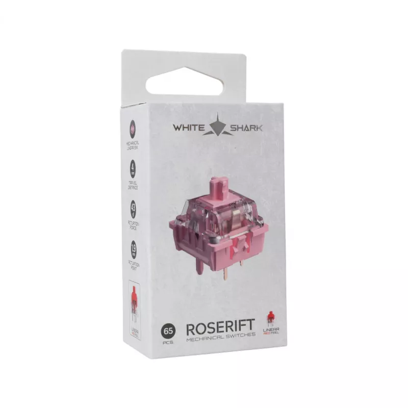 White Shark Roserift interruttori meccanici per tastiera, 65 pz.