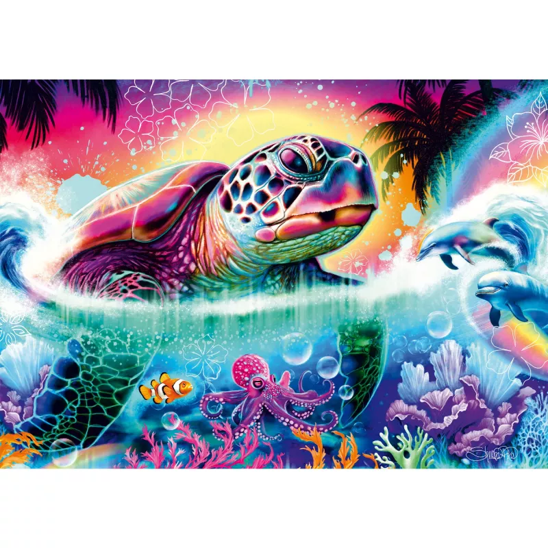 Puzzle Schmidt Spiele Sheena Pike Neon Turtle — 1000 pezzi