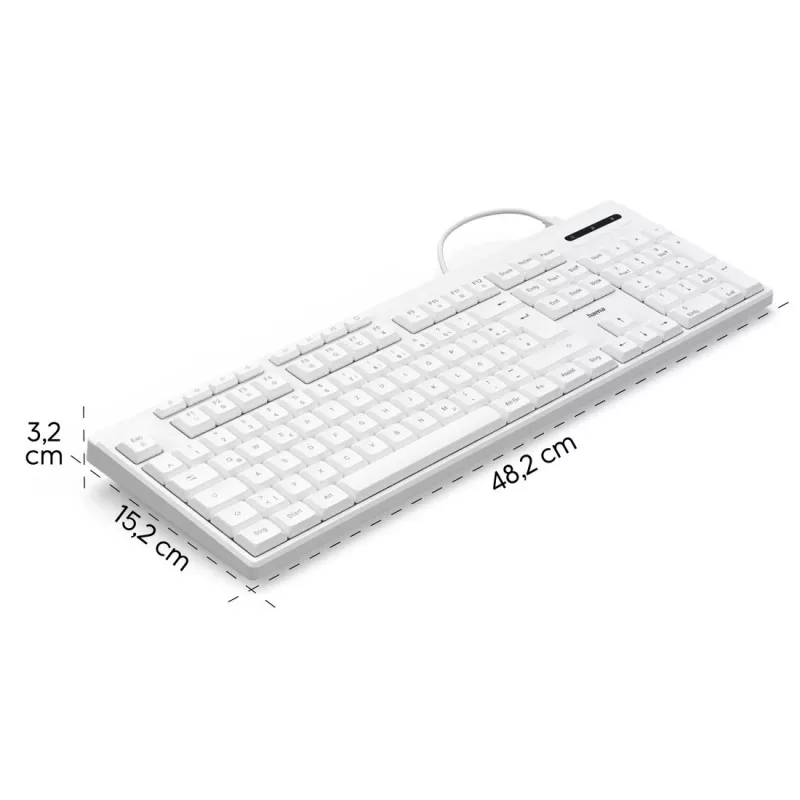 Tastiera con filo Hama CK-200 USB bianco