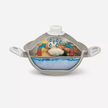 Pentola Pensofal White Diamond Vapsi 24 cm con due manici e coperchio