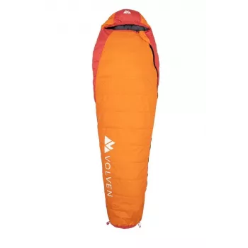 Sacco a pelo Volven VOLVEN TRAVELLER Right arancione – a mummia, zip a destra, monoposto