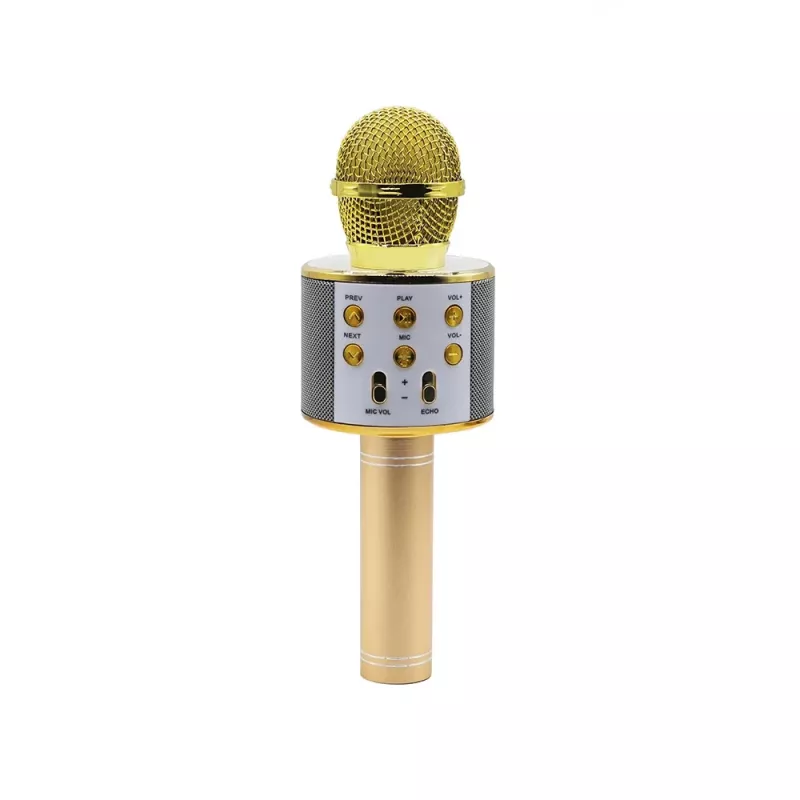Microfono MANTA MIC10-G oro cardioide portatile — condensatore cardioide, design a mano