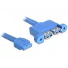 Cavo USB DeLOCK 82941 USB 3.2 Gen 1 0,45 m 2 x USB A blu