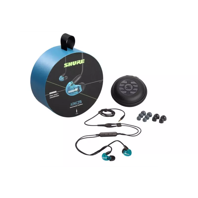 Shure AONIC 215 - auricolari in-ear con driver singolo e cavo da 3,5 mm (blu)