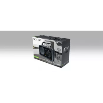 Muse | Radio portatile 2 bande | M-06DS | ingresso AUX | grigio