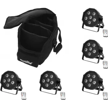 Set LED EUROLITE SLS-603 5x con softbag – set di illuminazione LED da 5 pezzi