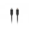 Cavo USB-C a C LANBERG CA-CMCM-32CU-0018-BK USB 3.2 Gen 2, 1,8 m, nero, 100 W PD, video 4K