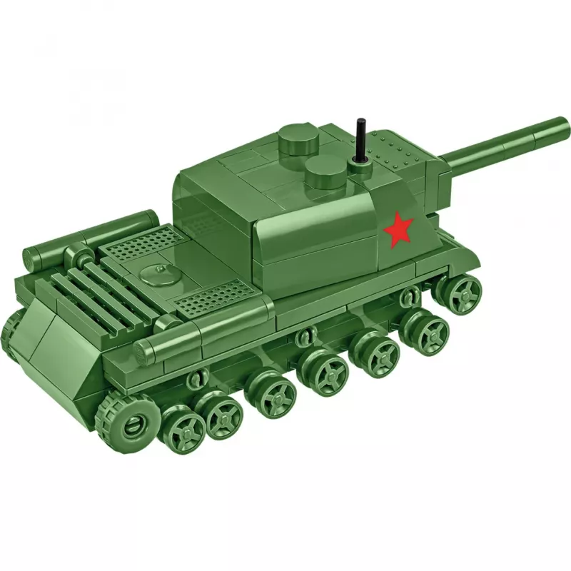 Kit di costruzione Cobi ISU 152 – tema Seconda Guerra Mondiale, 135 pezzi, verde