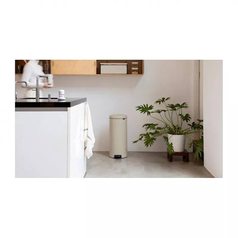 Pattumiera rotonda beige Brabantia NewIcon 30 L