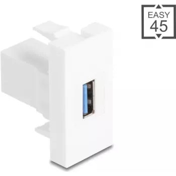 Modulo USB Type-A 5 Gbit/s DELOCK Easy 45 — Type-A femmina su Type-A, 5 Gbit/s