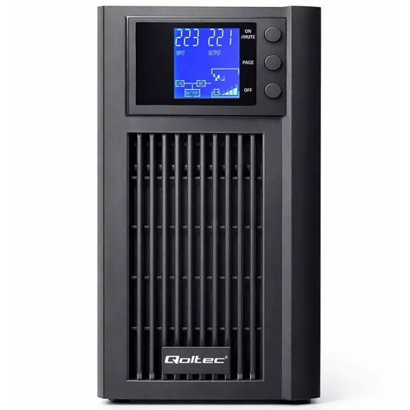 UPS QOLTEC onda sinusoidale pura 2kVA 1600W con AVR e display LCD