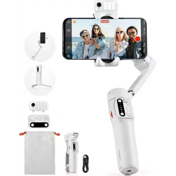 Gimbal per smartphone Hohem iSteady V3 AI Kit — bianco, modello HPG-V3 W