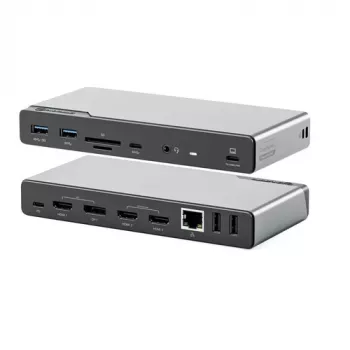 ALOGIC DV4 - docking station - per laptop - USB-C / USB-A - 3 x HDMI, DP - 1GbE (DUCDV4)