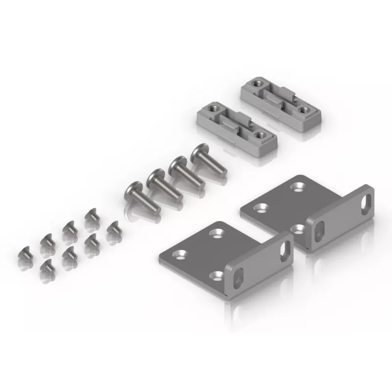Kit di montaggio Ubiquiti UACC-Rack-Ear-1U grigio acciaio zincato
