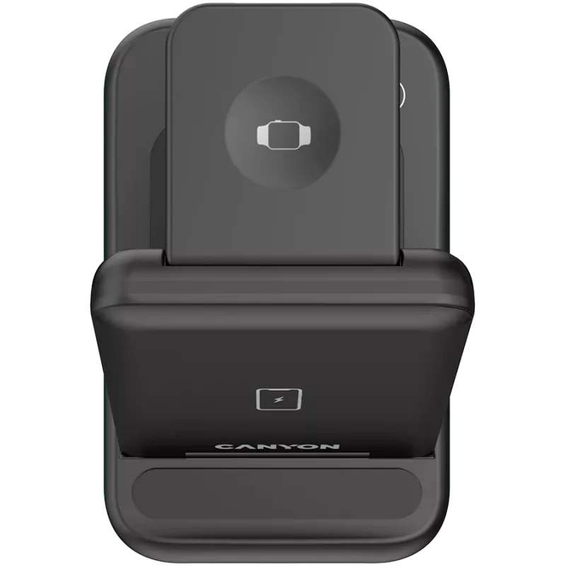 Caricabatterie wireless CANYON WS-304 15W 3in1 Nero