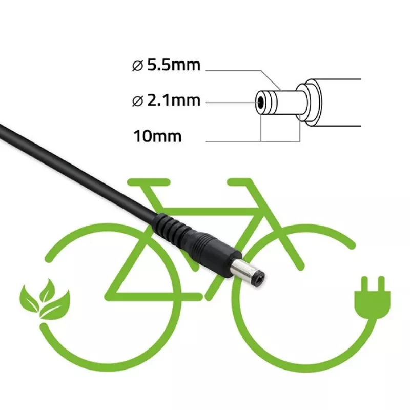 Qoltec 50760 caricabatterie per batterie e-bike 36V | 42V | 2A | 5,5*2,1