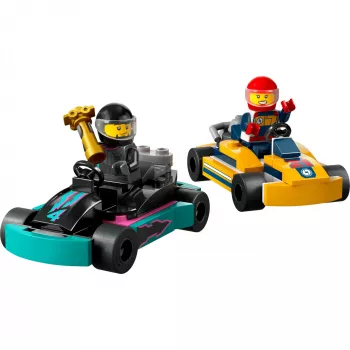 Giocattolo da costruzione LEGO 60400 City Go-Kart con piloti — set con minifigure e veicoli