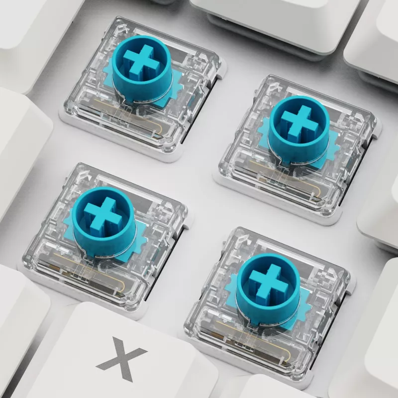 Sharkoon PureWriter W65 tastiera wireless, QWERTZ tedesca, bianca, Kailh Choc V2 Red