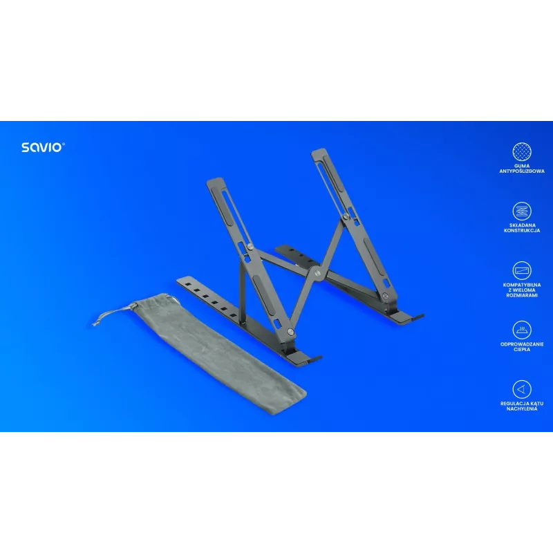 Supporto per laptop Savio SAVPB-01 argento