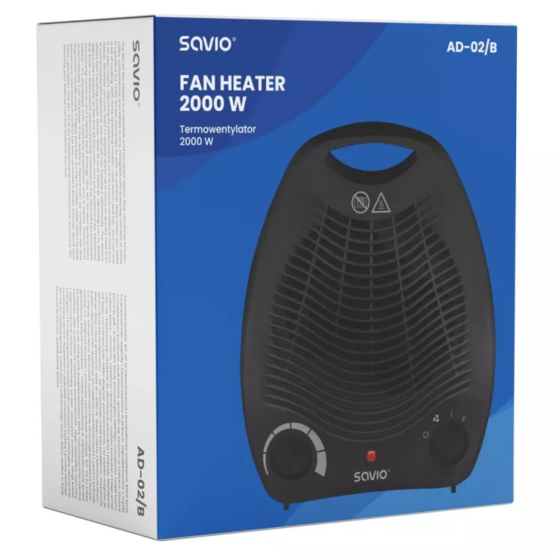 Ventilatore domestico Savio AD-02 B nero