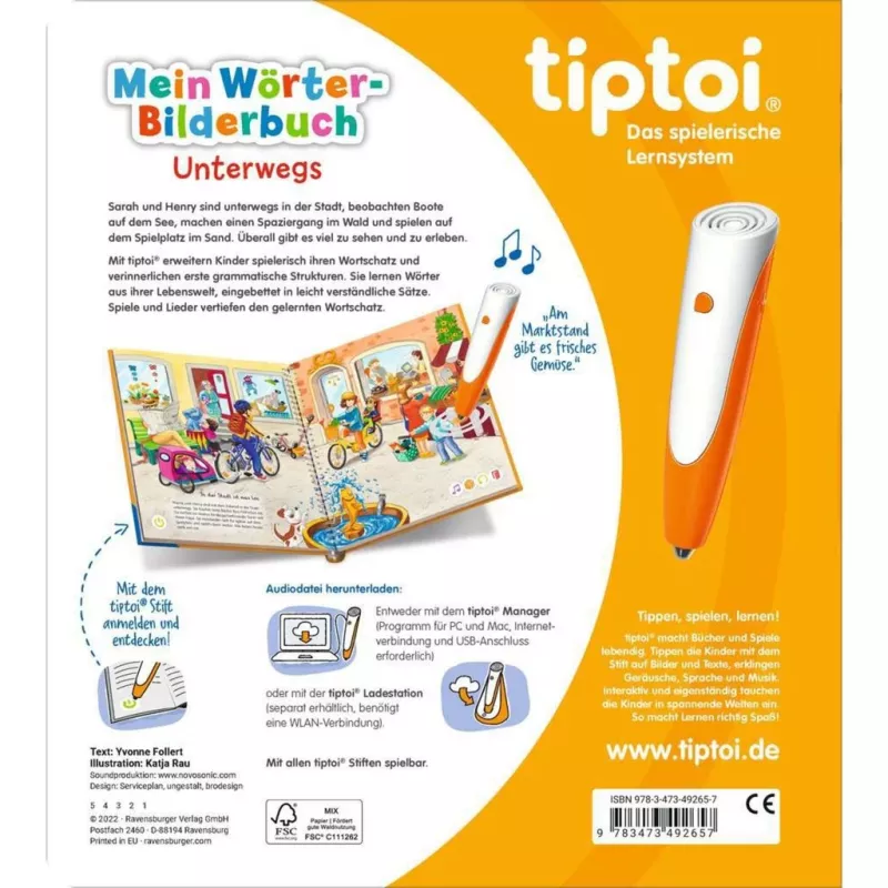 tiptoi Mein Wörter-Bilderbuch: Unterwegs, libro didattico