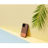 Custodia per cellulare Man and Wood per iPhone 12 mini – motivo a quadri marrone con bordo nero