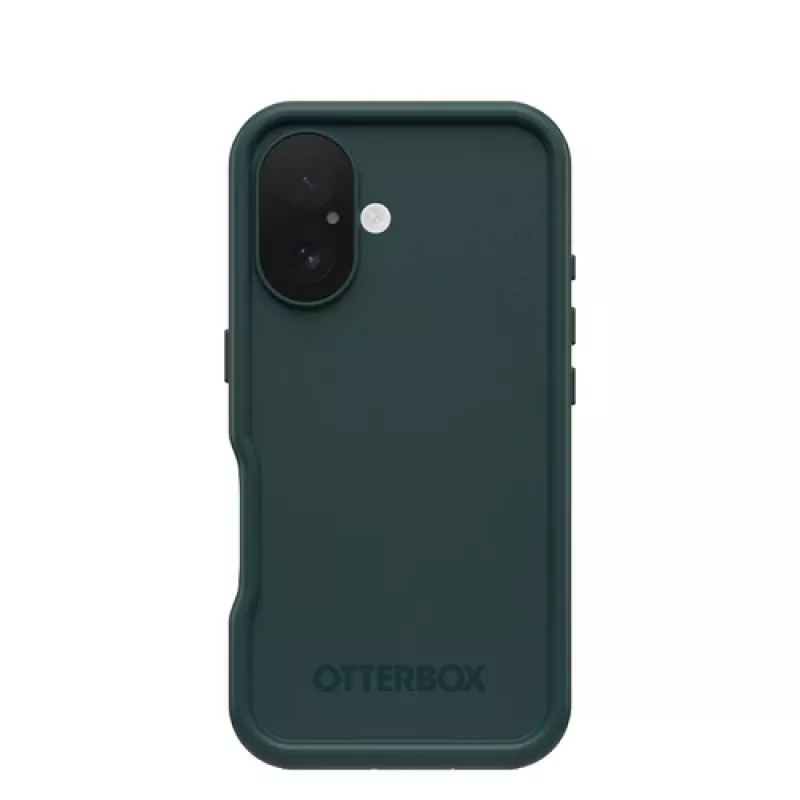 OtterBox FRE - custodia protettiva impermeabile per cellulare - compatibile MagSafe - strato in policarbonato, elastomero termoplastico (TPE) - salvia