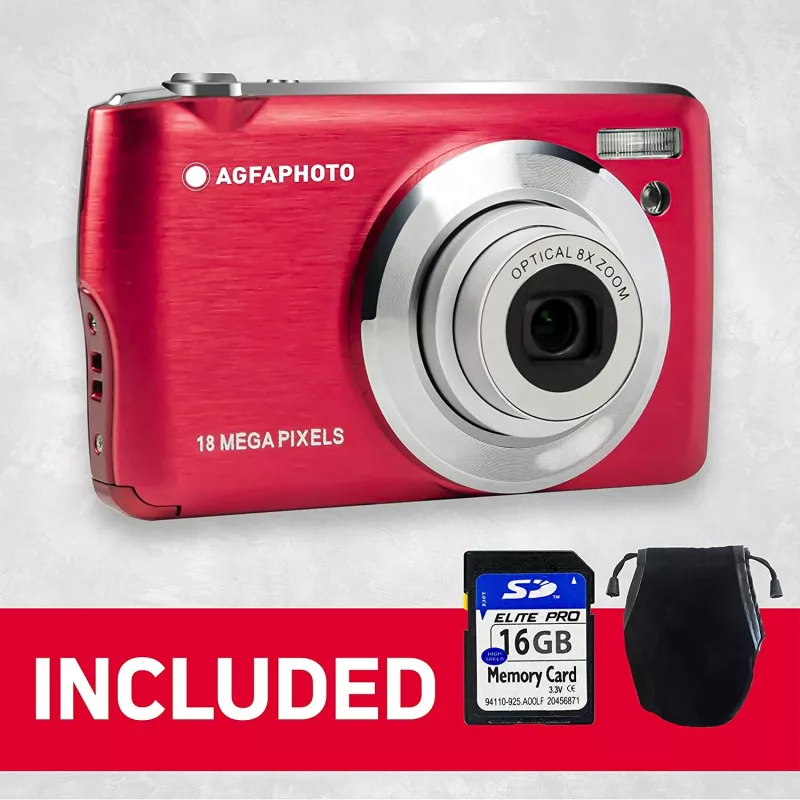 Fotocamera compatta AgfaPhoto Compact Realishot DC8200 1/3.2 18 MP CMOS 4896 x 3672 pixel rossa (DC8200RD)