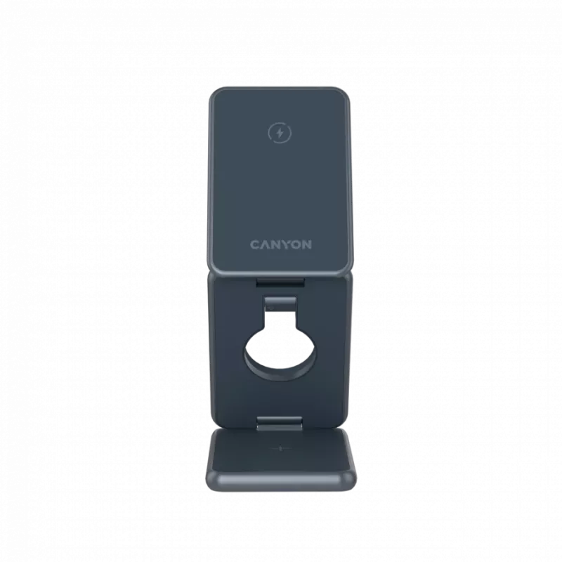 Caricabatterie wireless pieghevole CANYON OnCharge 309 15W 3in1 metallo
