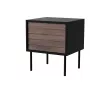 Comodino, 2 pz. CORTINA 45x40x51 nero/noce