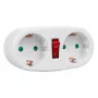Multipresa MACLEAN MCE338 F — tipo F, 2 prese, 2×16A con interruttore automatico